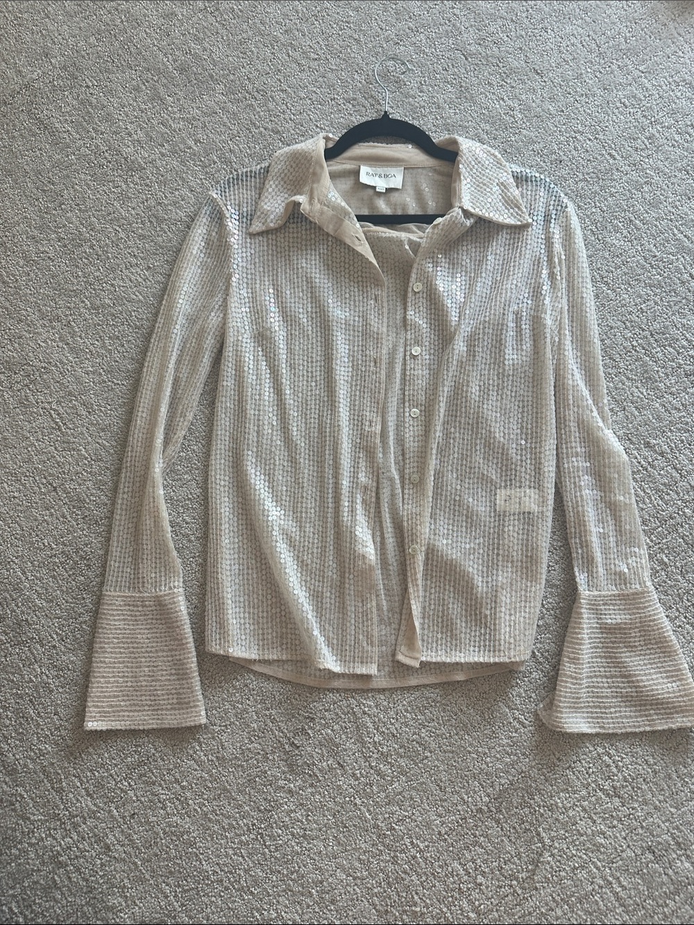 Sequin Beige top